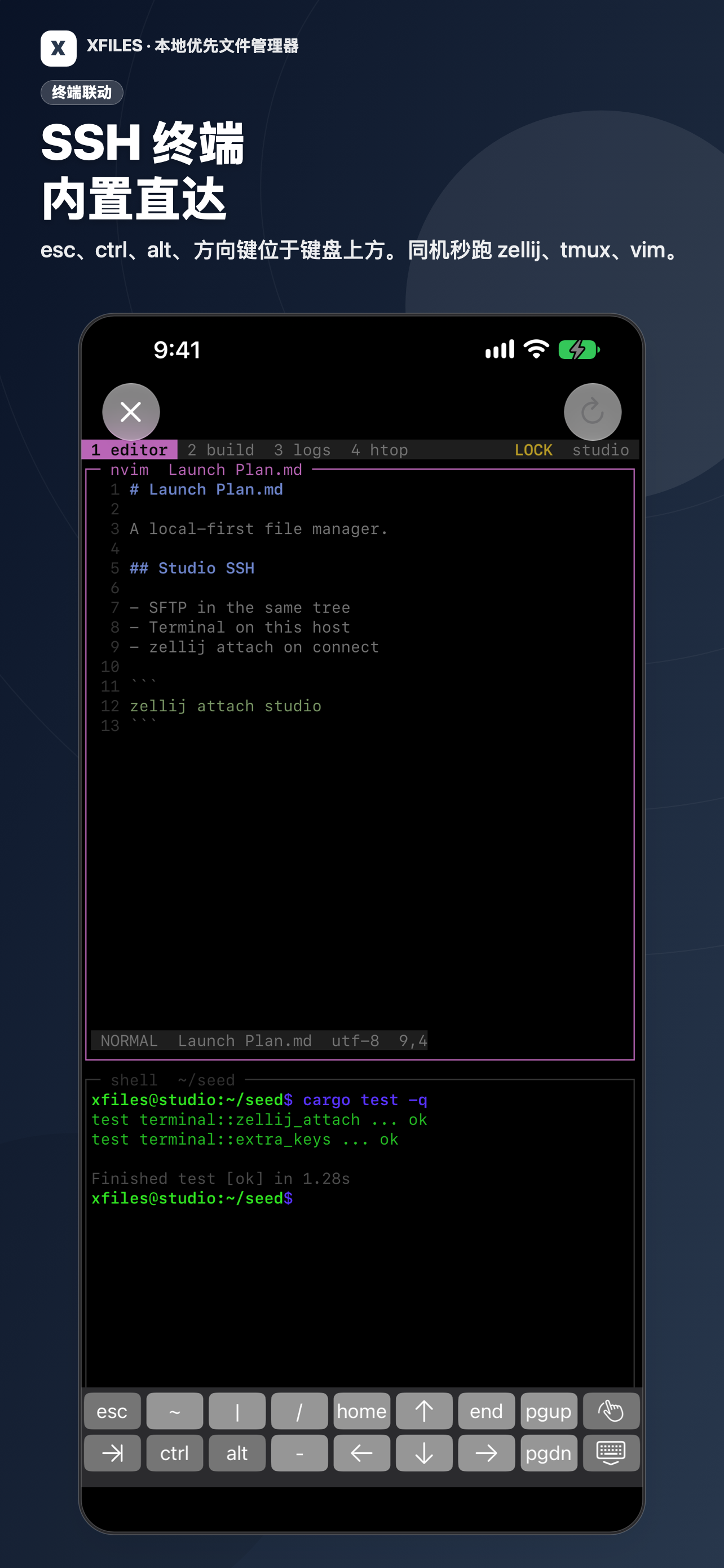 Integrated SSH terminal